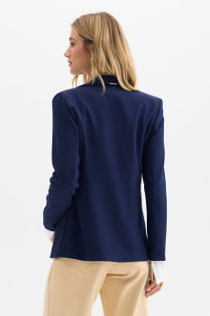 BLAZER AZUL MARINHO FLOR DE LIS 