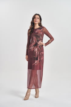 VESTIDO MIDI EM TULE 