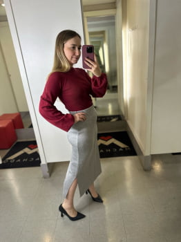 SAIA LÁPIS EM TRICOT