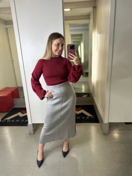 SAIA LÁPIS EM TRICOT